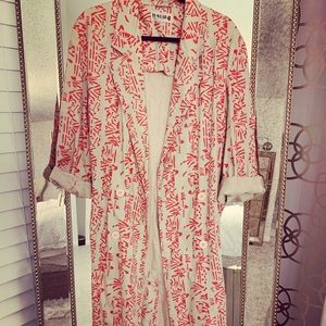 Long orange & gray Duster